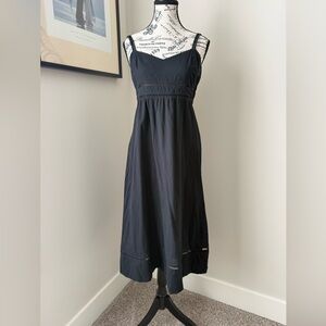 Wilfred Black Midi Dress with Eyelet detail